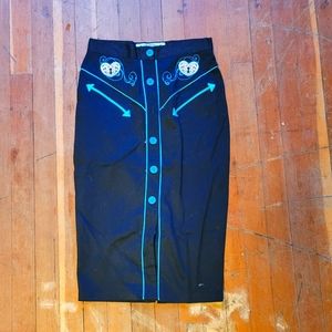 Hellbunny Vixen Western Rockabilly Skirt Size S
